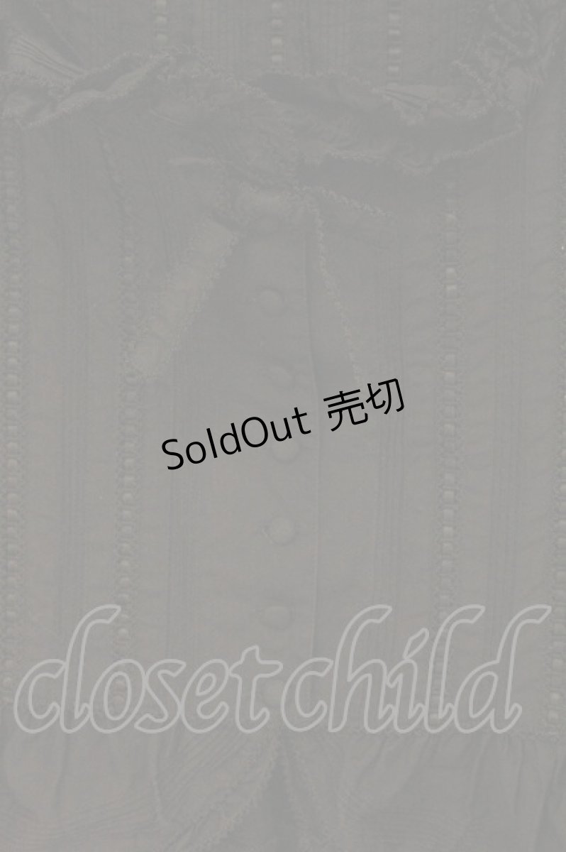 画像2: WONDERFUL WORLD / はしごレースブラウス  クロ O-26-07-30-064-LO-BL-IG-OS (2)
