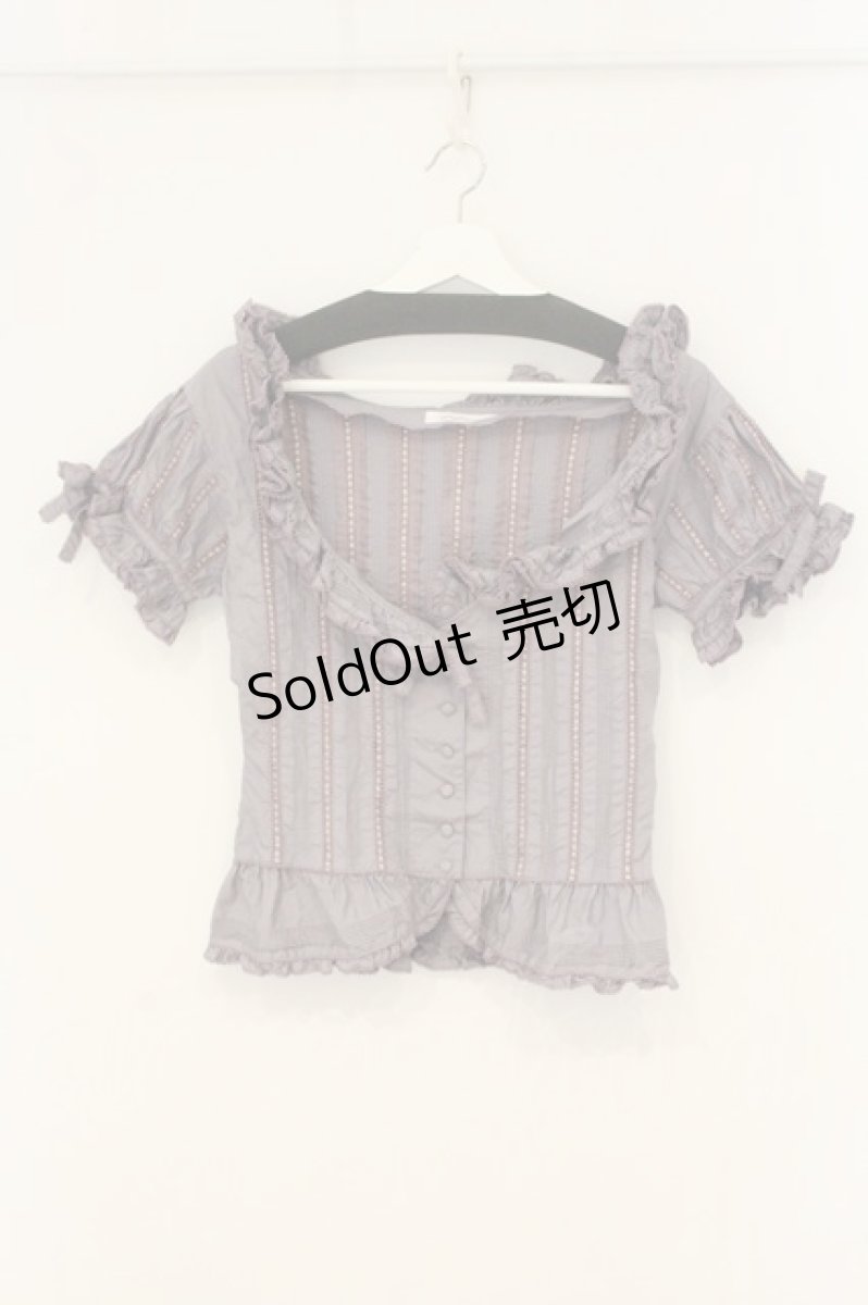 画像1: WONDERFUL WORLD / はしごレースブラウス  パープル O-26-07-30-070-LO-BL-IG-OS (1)
