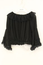 画像1: DO US PART / TT*ALSシアーケープブラウス L クロ O-26-07-30-087-LO-BL-OW-OS (1)