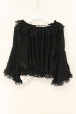 画像4: DO US PART / TT*ALSシアーケープブラウス L クロ O-26-07-30-087-LO-BL-OW-OS (4)