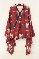 画像1: Doll Paradise / 猫×鯉のぼり和風トップス  ボルドー O-26-07-30-013-LO-TO-OW-OS (1)