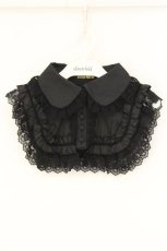 画像1: ATELIER PIERROT / レース付け襟  ブラック O-26-07-30-016-EL-ZA-OW-OS (1)