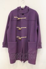 画像1: WONDERFUL WORLD / テディベア刺繍ダッフルコート  パープル O-26-07-30-025-LO-CO-IG-OS (1)