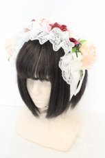 画像1: LOLITAその他 / コサージュカチューシャ  シロ系 O-26-07-31-001-LO-AC-OW-OS (1)