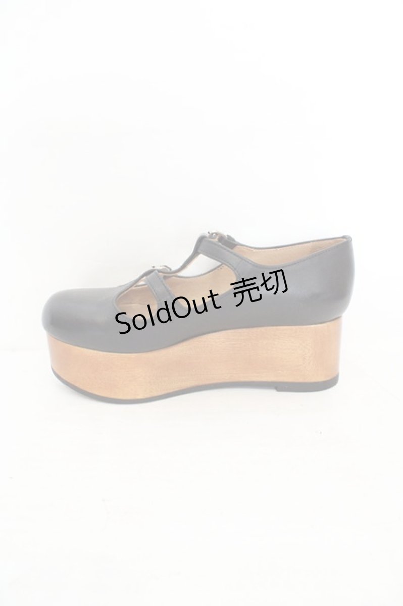 画像8: Jane Marple / ウッドソール2ストラップシューズ S(約23cm クロ O-26-07-31-051-JM-SH-IG-ZT0805N (8)