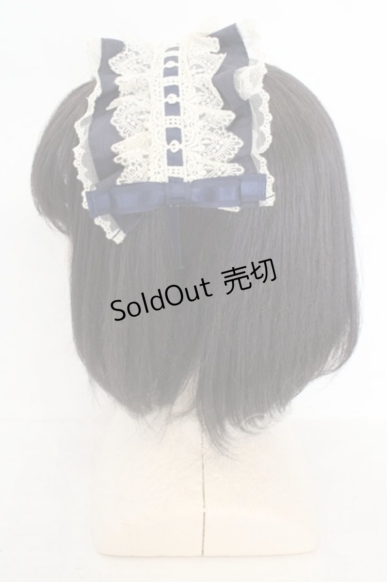 画像3: Pina sweetcollection / ヘッドドレス風カチューシャ  ネイビー×キナリ O-26-07-31-006-LO-AC-OW-ZT485-F002 (3)