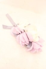 画像1: axes femme / リボン＆フラワーバレッタ  ラベンダー×シロ O-26-07-31-068-AX-AC-OW-OS (1)