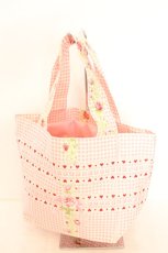 画像2: BABY,THE STARS SHINE BRIGHT / ギンガムローズリボンプリントランチBAG  ピンク O-26-07-31-087-BA-ZA-OW-OS (2)
