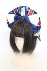 画像1: Royal Princess Alice / Fluffy Kittens 猫耳ブリム ・ねこ助コラボ  ネイビー O-26-07-31-018-LO-AC-OW-OS (1)