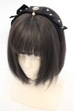 画像1: Royal Princess Alice / スミレの花園・tonoコラボ　リボンカチューシャ  クロ O-26-07-31-020-LO-AC-OW-OS (1)