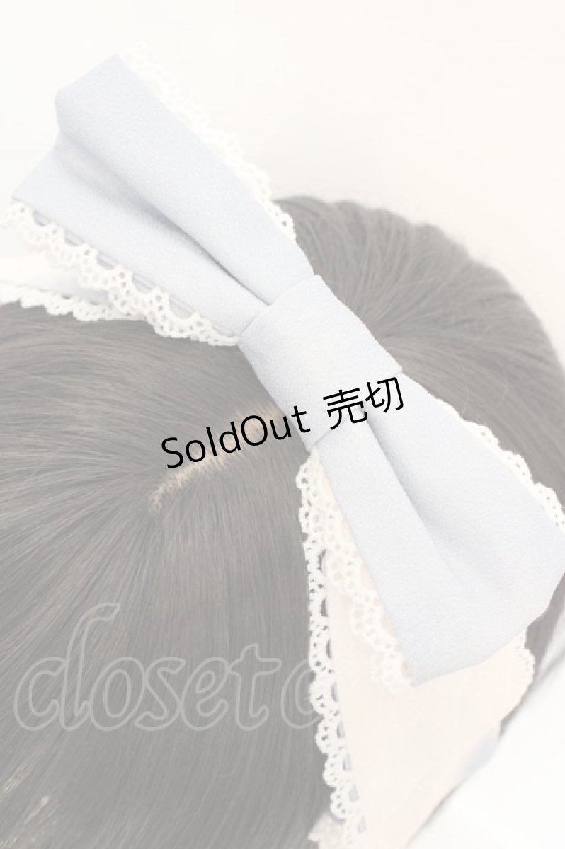 画像2: LOLITAその他 / リボンカチューシャ  サックス×シロ O-26-07-31-031-LO-AC-OW-ZT485-F003 (2)