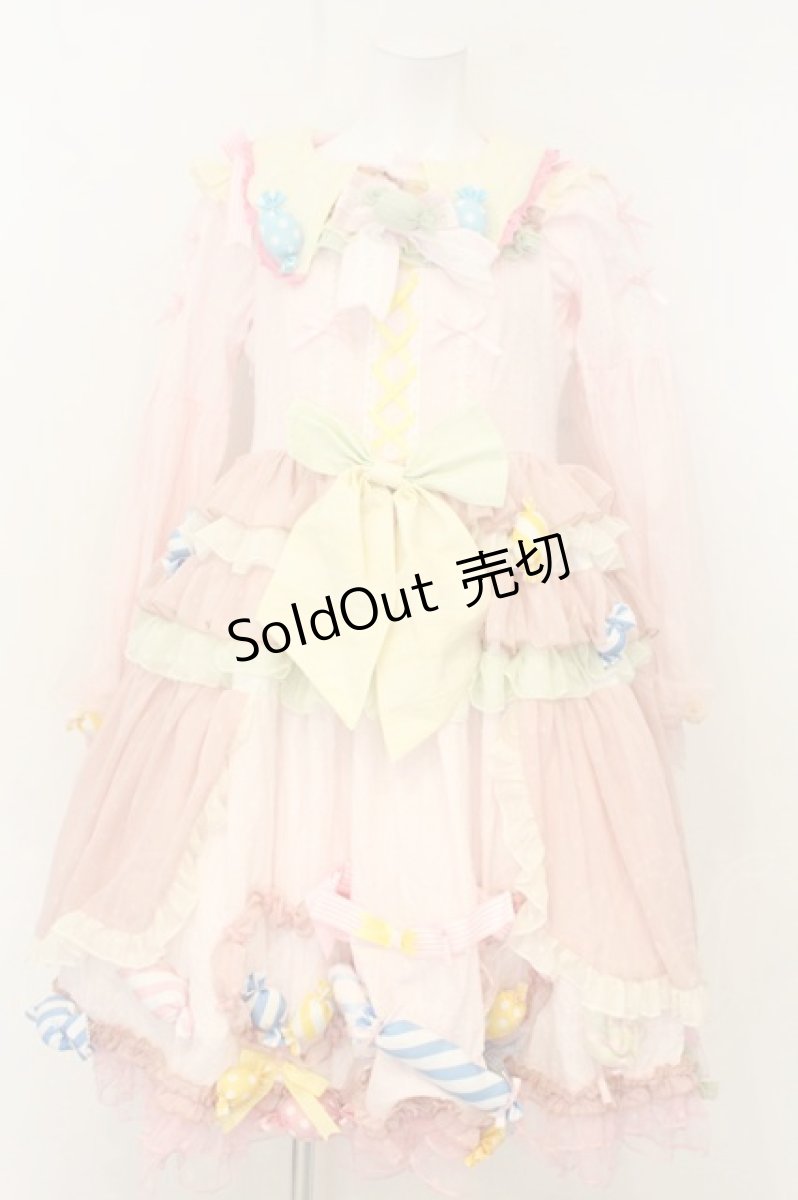 画像1: puppet night / Candy Partyジャンパースカート+ブラウスセット L ピンク O-26-08-01-033-LO-OP-OW-OS (1)