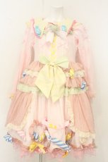 画像1: puppet night / Candy Partyジャンパースカート+ブラウスセット L ピンク O-26-08-01-033-LO-OP-OW-OS (1)