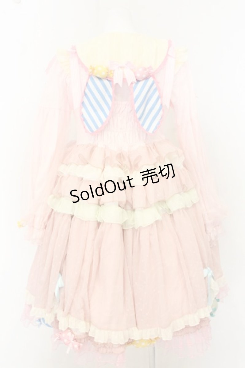 画像4: puppet night / Candy Partyジャンパースカート+ブラウスセット L ピンク O-26-08-01-033-LO-OP-OW-OS (4)