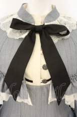 画像2: Hoshibako Works / シュヴァルドール ショートケープ付クラシカルワンピース  ブルーグレー O-26-08-01-1022-LO-OP-OW-OS (2)