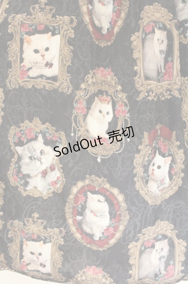 画像3: Enchantlic Enchantilly / 猫の王女達の肖像画ジャンパースカート  クロ O-26-08-01-1024-LO-OP-OW-OS (3)