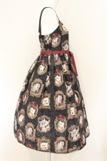 画像4: Enchantlic Enchantilly / 猫の王女達の肖像画ジャンパースカート  クロ O-26-08-01-1024-LO-OP-OW-OS (4)
