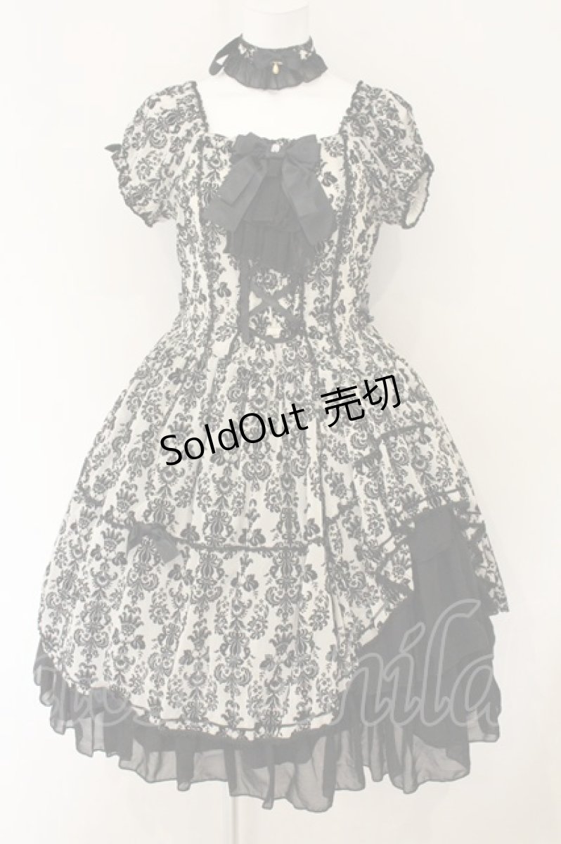 画像1: metamorphose / グレースフロッキードレス  アイボリー O-26-08-01-1025-ME-OP-OW-OS (1)