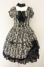 画像1: metamorphose / グレースフロッキードレス  アイボリー O-26-08-01-1025-ME-OP-OW-OS (1)