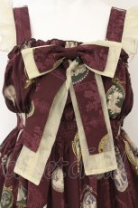 画像2: metamorphose / Vintage cameo ミディアムジャンパースカート  ワイン O-26-08-01-1026-ME-OP-OW-OS (2)