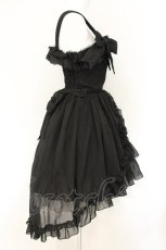 画像4: ATELIER PIERROT / -Blooming Rose- フィッシュテールジャンパースカート  ブラック O-26-08-01-1032-EL-OP-OW-OS (4)