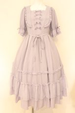 画像1: axes femme kawaii / プチリボンワンピース M ラベンダー O-26-08-01-1033-AX-OP-OW-OS (1)