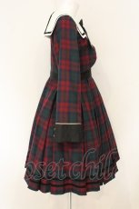 画像4: Angelic Pretty / Bunny CollegeクラシカルワンピースSet  アカ×グリーンチェック O-26-08-01-1036-AP-OP-IG-OS (4)