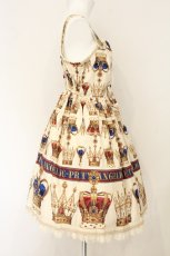 画像4: Angelic Pretty / British Crownシャーリングジャンパースカート  アイボリー O-26-08-01-1037-AP-OP-IG-OS (4)