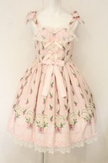 画像1: Angelic Pretty / すずらんBouquetジャンパースカート  ピンク O-26-08-01-1038-AP-OP-IG-OS (1)