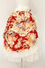 画像4: ATELIER PIERROT / 雅バッスルスカート  レッド×ホワイト O-26-08-01-1039-EL-SK-OW-OS (4)