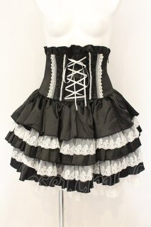 ATELIER PIERROT / ミニコルセットスカート ブラック×ホワイト O-26-08