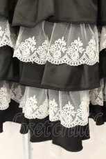画像3: ATELIER PIERROT / ミニコルセットスカート  ブラック×ホワイト O-26-08-01-1040-EL-SK-OW-OS (3)