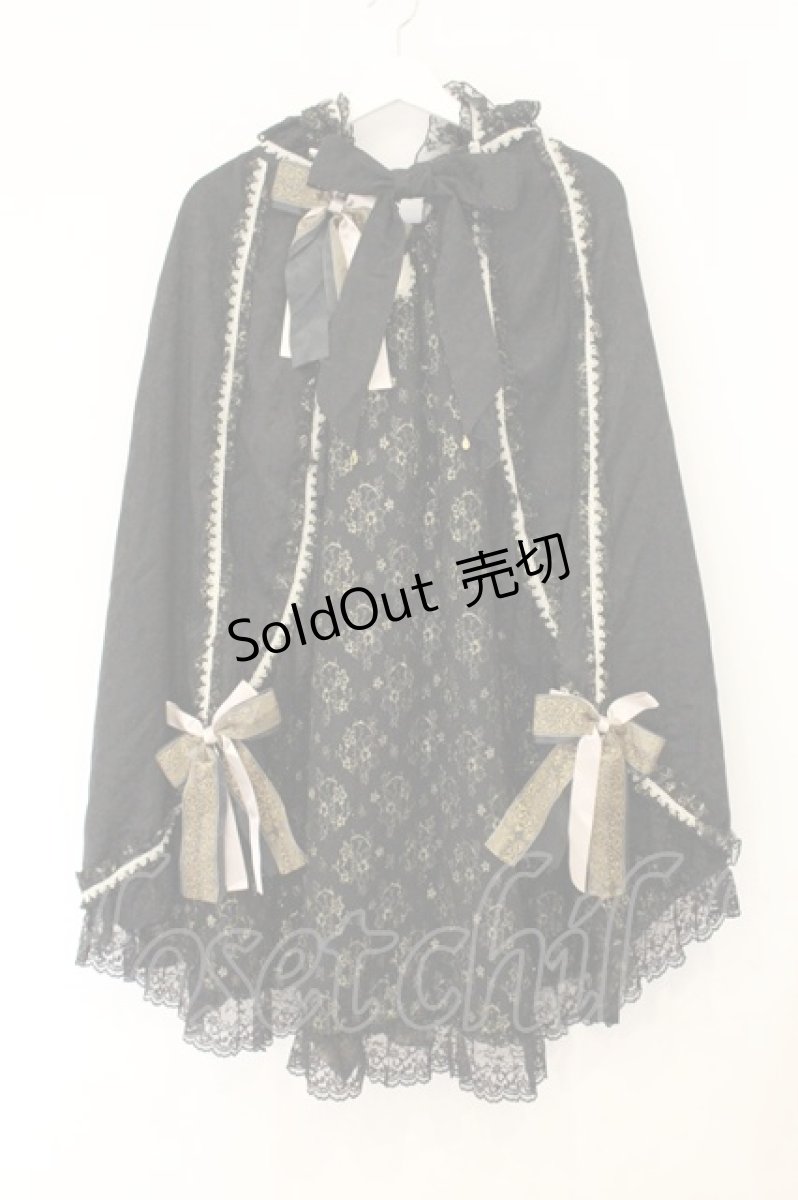 画像1: metamorphose / Dressyジャガードレースマント  クロ O-26-08-01-1042-ME-CO-OW-OS (1)