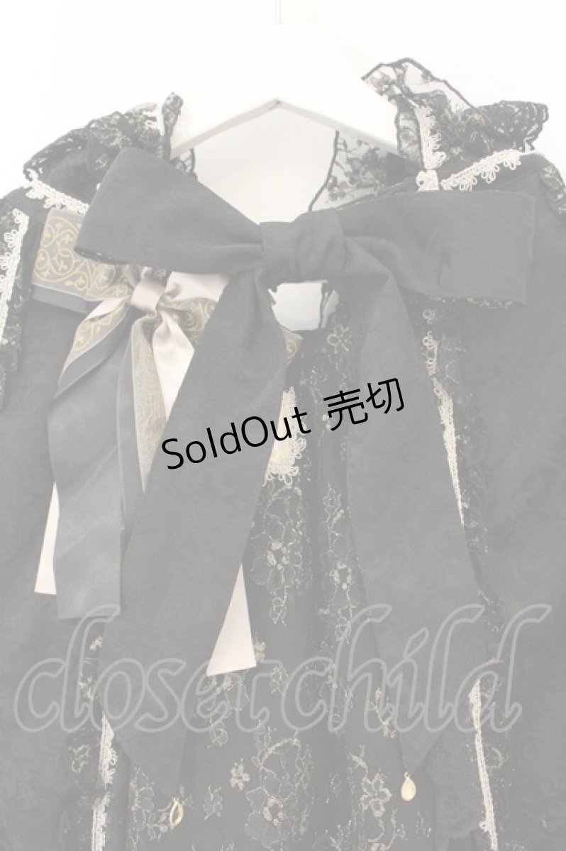 画像2: metamorphose / Dressyジャガードレースマント  クロ O-26-08-01-1042-ME-CO-OW-OS (2)