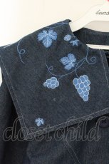 画像2: CAMOOONI / 葡萄刺繍デニムジャケット L インディゴ O-26-08-01-1046-LO-JA-OW-OS (2)