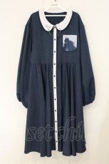 画像1: Favorite / 紙飛行機雲のエアリーワンピース LL ネイビー O-26-08-01-1049-LO-OP-OW-OS (1)
