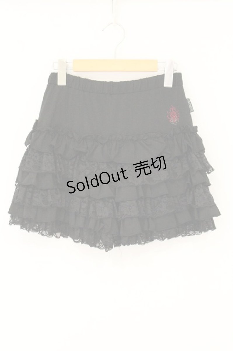 画像1: Ozz oneste / ティアードショートパンツ  ブラック O-26-08-01-1055-OO-PA-OW-OS (1)