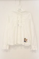 画像1: PINK HOUSE / 三つ子のくまの冬支度刺繍使いブラウス  シロ O-26-08-01-1007-LO-BL-OW-OS (1)