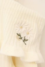 画像2: LIZ LISA / 刺繍リブピタトップス  アイボリー O-26-08-01-1062-LO-TO-IG-OS (2)