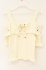 画像3: LIZ LISA / 刺繍リブピタトップス  アイボリー O-26-08-01-1062-LO-TO-IG-OS (3)