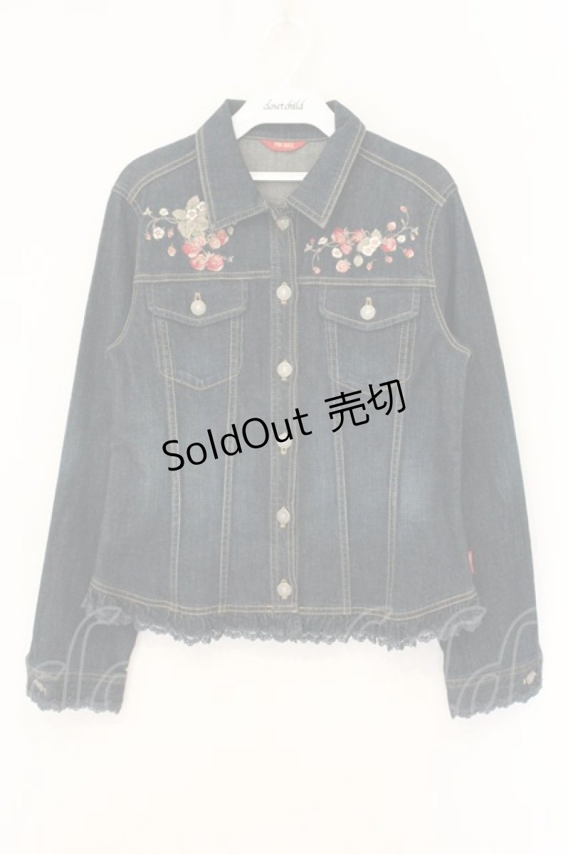 画像1: PINK HOUSE / いちご刺繍デニムジャケット L インディゴ O-26-08-01-1010-LO-JA-OW-ZT494 (1)