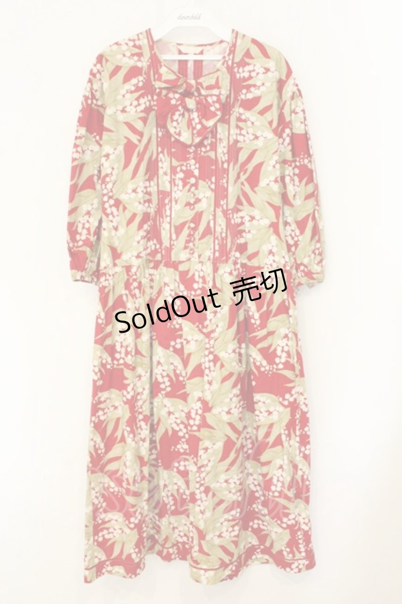 画像1: PINK HOUSE / すずらん柄ワンピース  アカ O-26-08-01-1013-LO-OP-IG-OS (1)