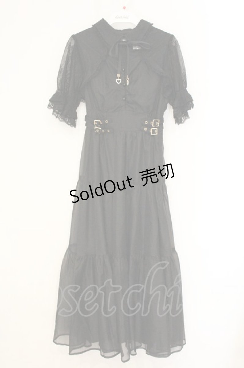 画像1: couture BY ROJITA / ティアードシアーロングワンピース F クロ O-26-08-01-1015-LO-OP-OW-OS (1)