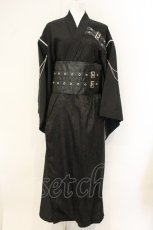 画像1: ACDC RAG / 囚鴉 KIMONO　着物セットアップ  ブラック O-26-08-01-1018-PU-OP-OW-OS (1)