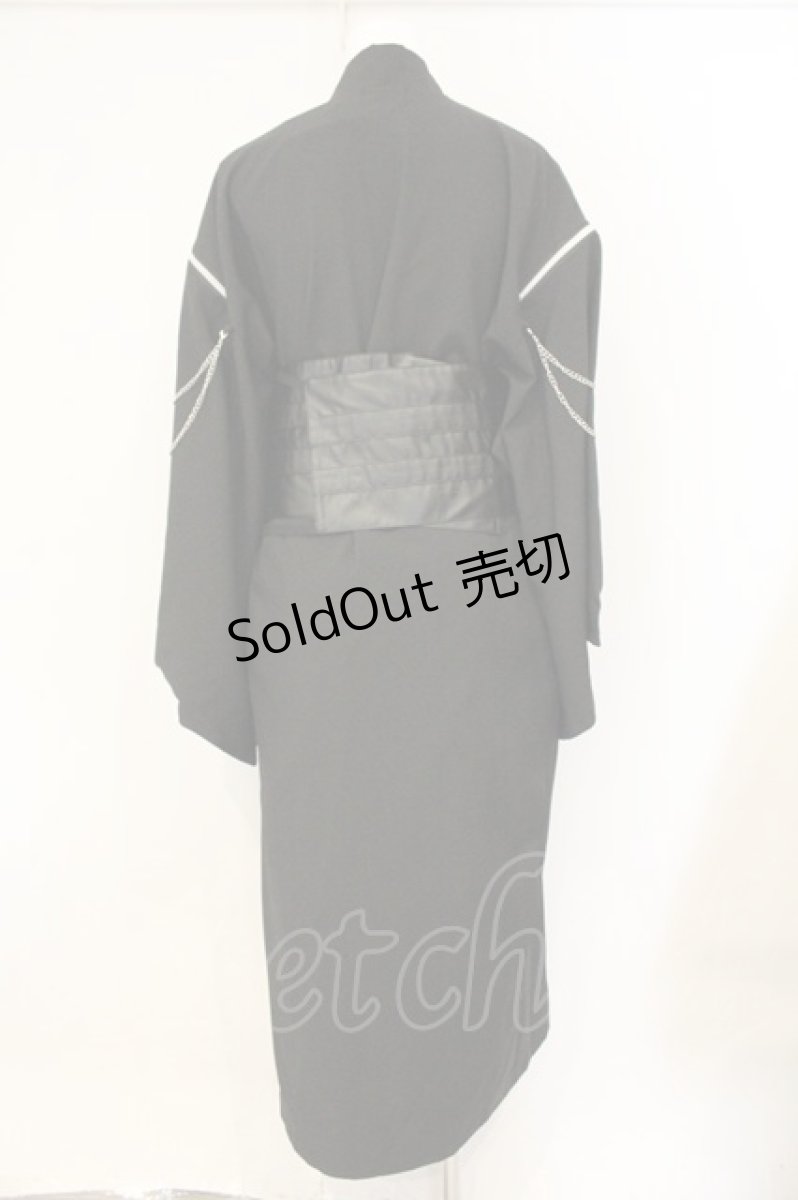 画像4: ACDC RAG / 囚鴉 KIMONO　着物セットアップ  ブラック O-26-08-01-1018-PU-OP-OW-OS (4)