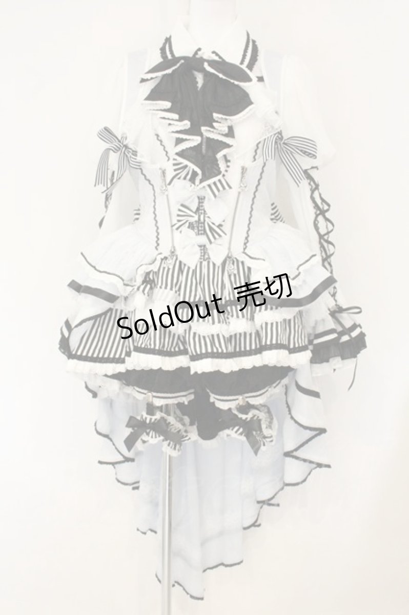 画像1: Hoshibako Works / Sweet Unbirthday　プリンスブラウス+リボンコルセット+テールドロワーズ  サックス×シロ×クロ O-26-08-01-1019-LO-OP-OW-OS (1)