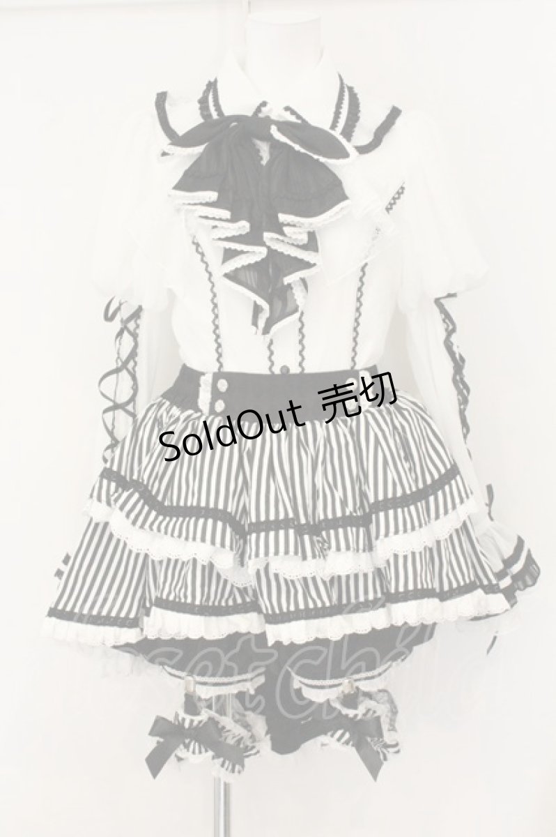 画像7: Hoshibako Works / Sweet Unbirthday　プリンスブラウス+リボンコルセット+テールドロワーズ  サックス×シロ×クロ O-26-08-01-1019-LO-OP-OW-OS (7)