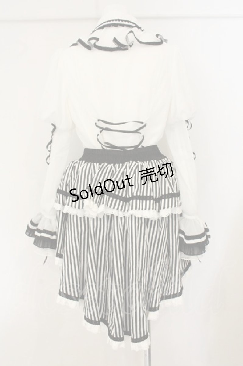 画像8: Hoshibako Works / Sweet Unbirthday　プリンスブラウス+リボンコルセット+テールドロワーズ  サックス×シロ×クロ O-26-08-01-1019-LO-OP-OW-OS (8)