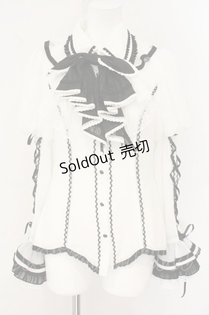 画像9: Hoshibako Works / Sweet Unbirthday　プリンスブラウス+リボンコルセット+テールドロワーズ  サックス×シロ×クロ O-26-08-01-1019-LO-OP-OW-OS (9)
