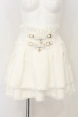 画像2: LIZ LISA / 2連リボンベルトスカパン 2 シロ O-26-08-01-001-LO-SK-OW-OS (2)